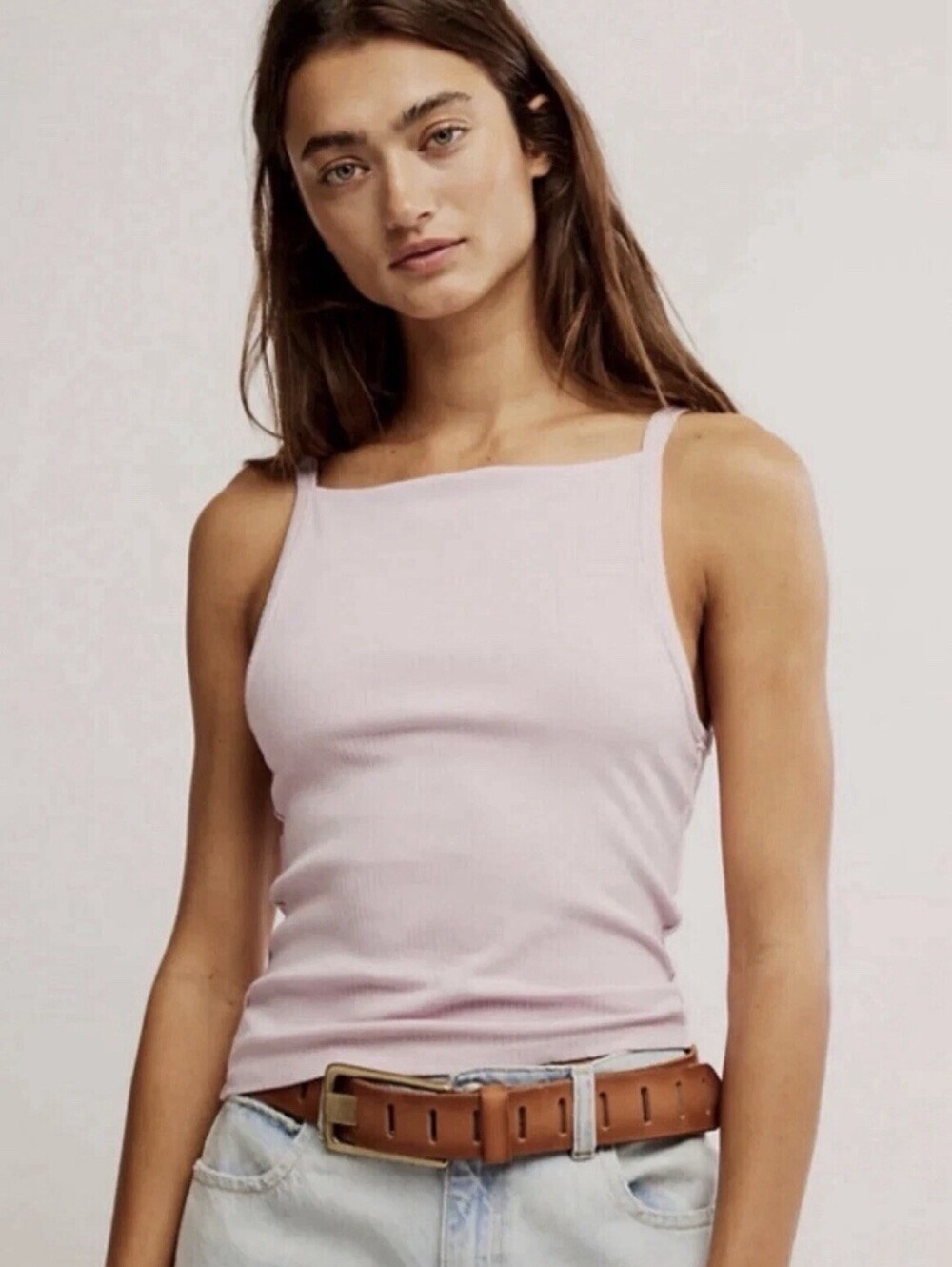 Free People / We The Free Mia Ribbed Tank Top New With Tags Pink Rose XS